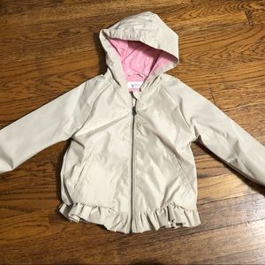 Gymboree Toddler Rain Jacket in light cream color size 2T